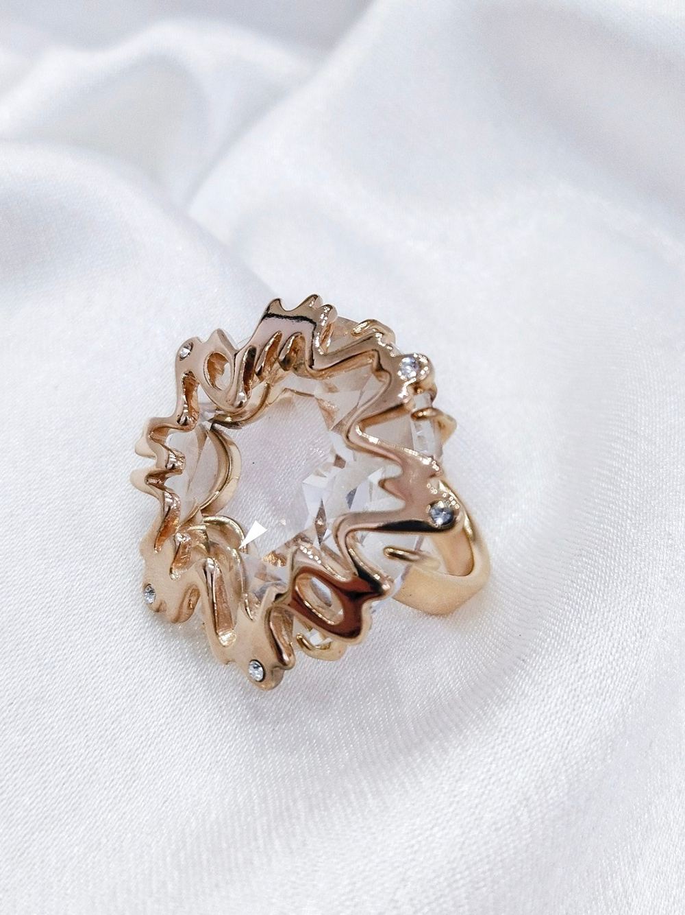 "Астероид" кольцо в золотом покрытии из коллекции "Дизайн" от Jenavi