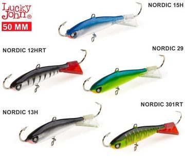 Балансиры Lucky John  5шт набор MIX NORDIC 5 50мм/12HRT/13H/15H/29/301RT 5шт без тройника