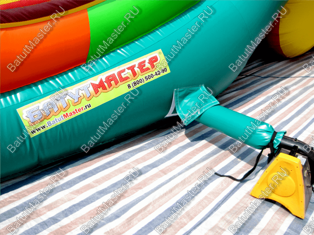 Батут-горка "Дракон 3" с шипами, два входа 11*6*8,5 м