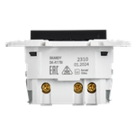 SKANDY Розетка с заземлением с защитными шторками 16А с USB C 18Вт SK-R17Bl черный IEK