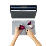 Набор разделочных досок в подставке folio regular, графит, 4 шт.