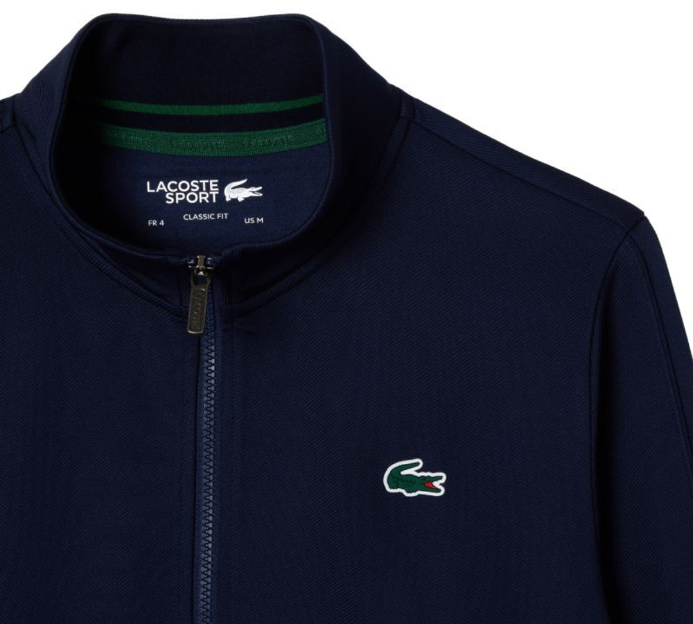 Lacoste full zip funnel sweatshirt sale