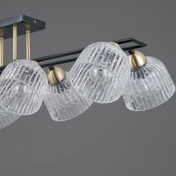 Люстра на штанге ILLUMICO  IL0794-8CSQ-25BKAB ELITE