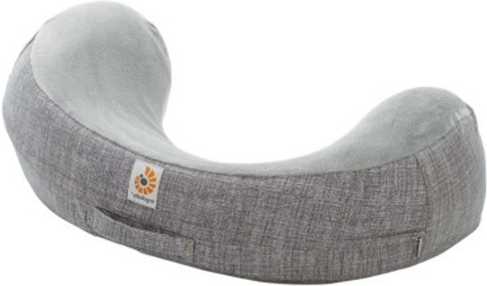 Ergobaby Nursing pillow Natural Curve heathered grey подушка для кормления серая с поясом