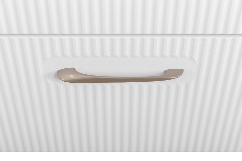 Подвесная тумба с раковиной Belbagno DUE 60 см Белый металлик DUE-600-2C-SO-BM-P + BB-8076-3-60