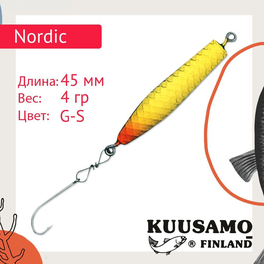 Блесна для рыбалки вертикальная зимняя Kuusamo Nordic