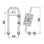 Стойка рулевая "Компакт", 25 мм, нержавеющая сталь
