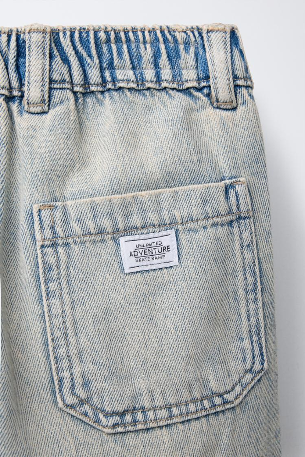 ZARA ДЖИНСЫ СВОБОДНОГО КРОЯ, ГОЛУБОЙ