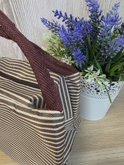 Термосумка для обеда, в коричневую полоску 0331-6