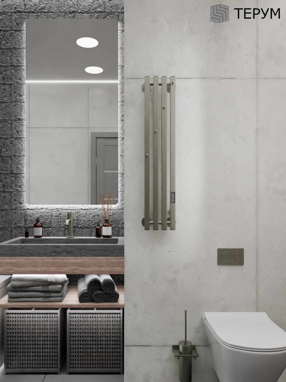 Полотенцесушитель электрический оружейная сталь вертикальный Marco PRO 4 90 x 18