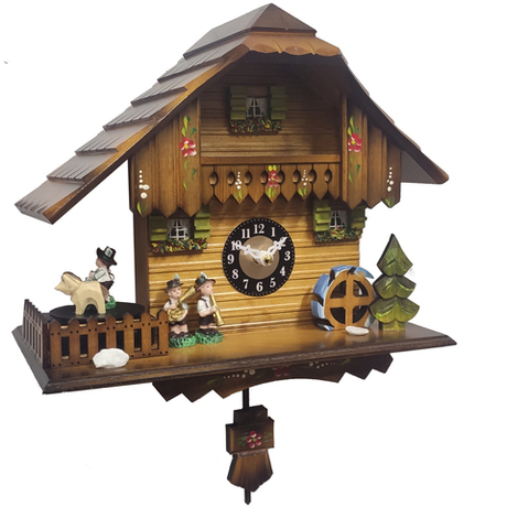 Настенные часы и подвижными фигурками Sars 0223-QPT