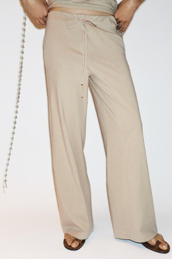 ZARA БРЮКИ С ЭФФЕКТОМ ОКРАШИВАНИЯ, ПЕСОЧНЫЙ