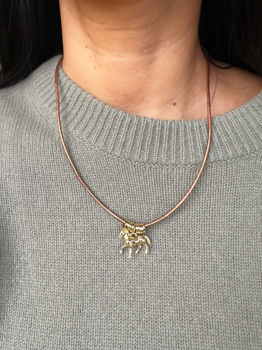 Кожаный шнурок Лошадка