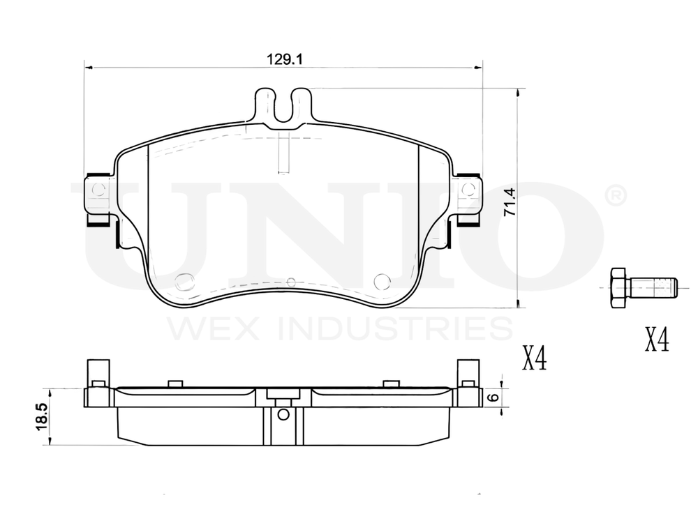 Колодки тормозные диск. передние UNIO BRP-20306