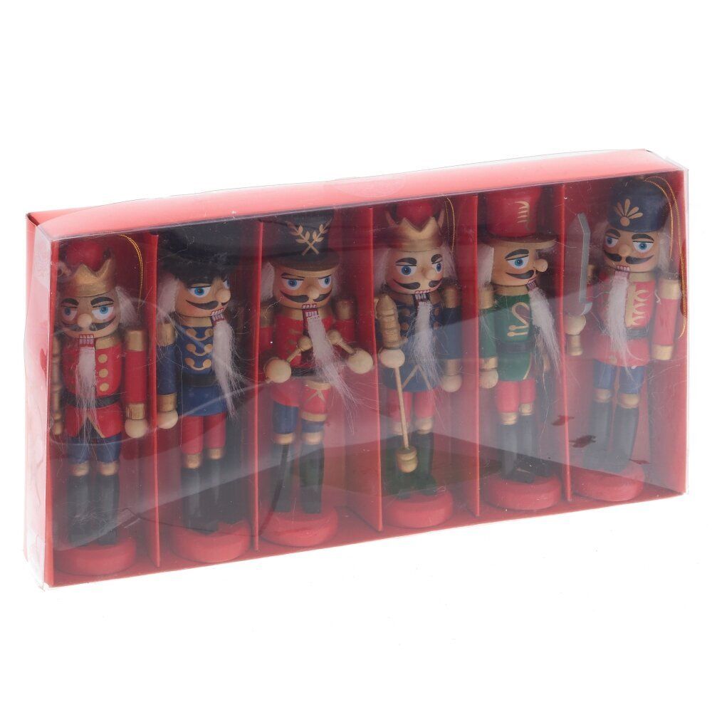 GAEM Набор из 6шт Украшение новогоднее "Щелкунчик", L24 W3 H13 см