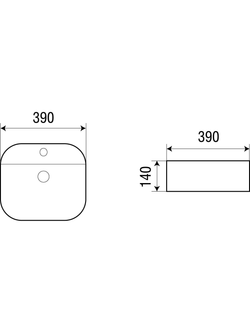 Раковина подвесная WeltWasser WW ELBACH 2230 390х390х140