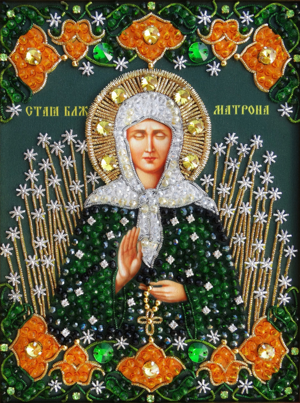 И-14а Набор для вышивания хрустальными камнями Матрона Московская