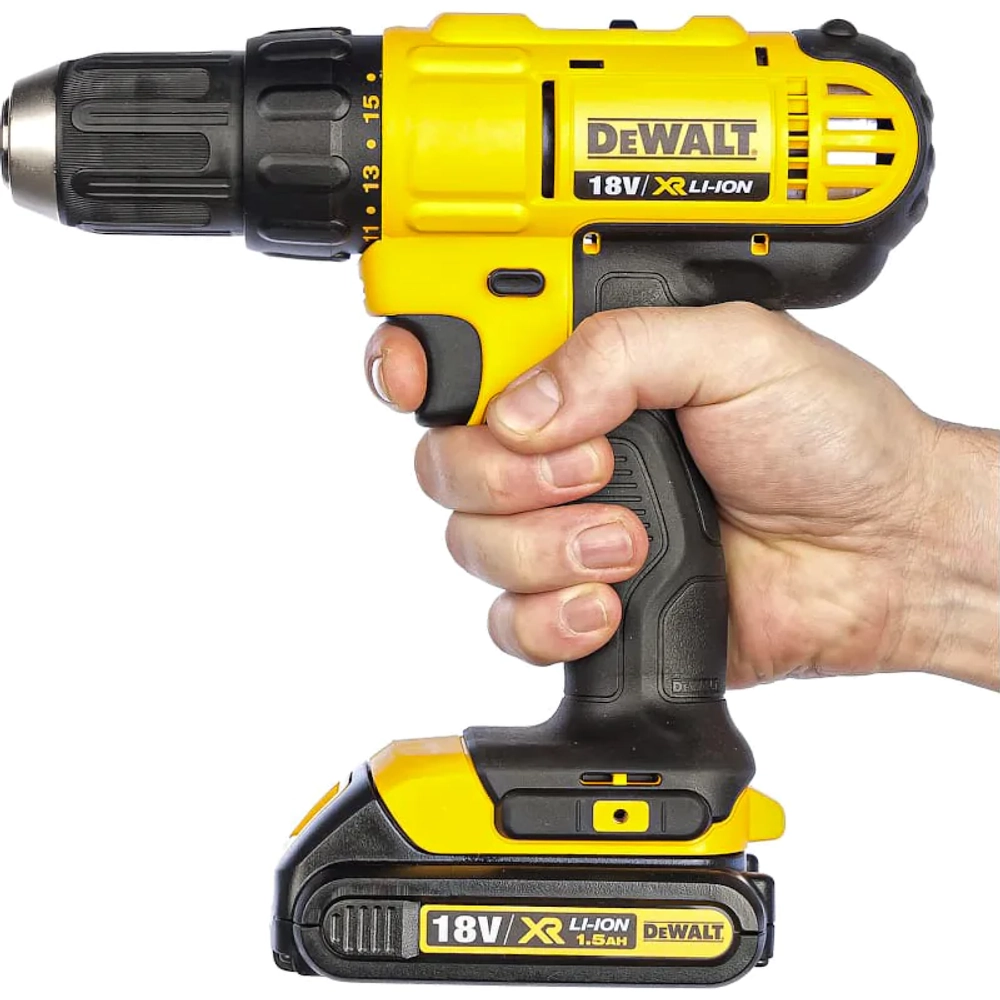 DeWalt DCD771S2-QW аккумуляторная дрель-шуруповёрт (2 x 1.5 Ач, ЗУ)