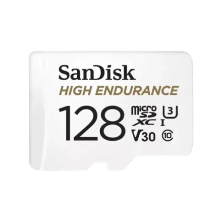Карта памяти SanDisk High Endurance MicroSDXC 128GB UHS-I U3 V30, R/W 100/40 МБ/с