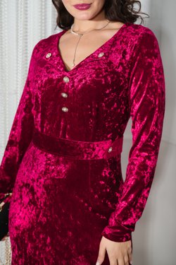 Платье из мраморного бархата