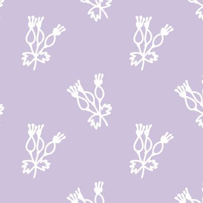 Бесшовный принт c осенней ботаникой