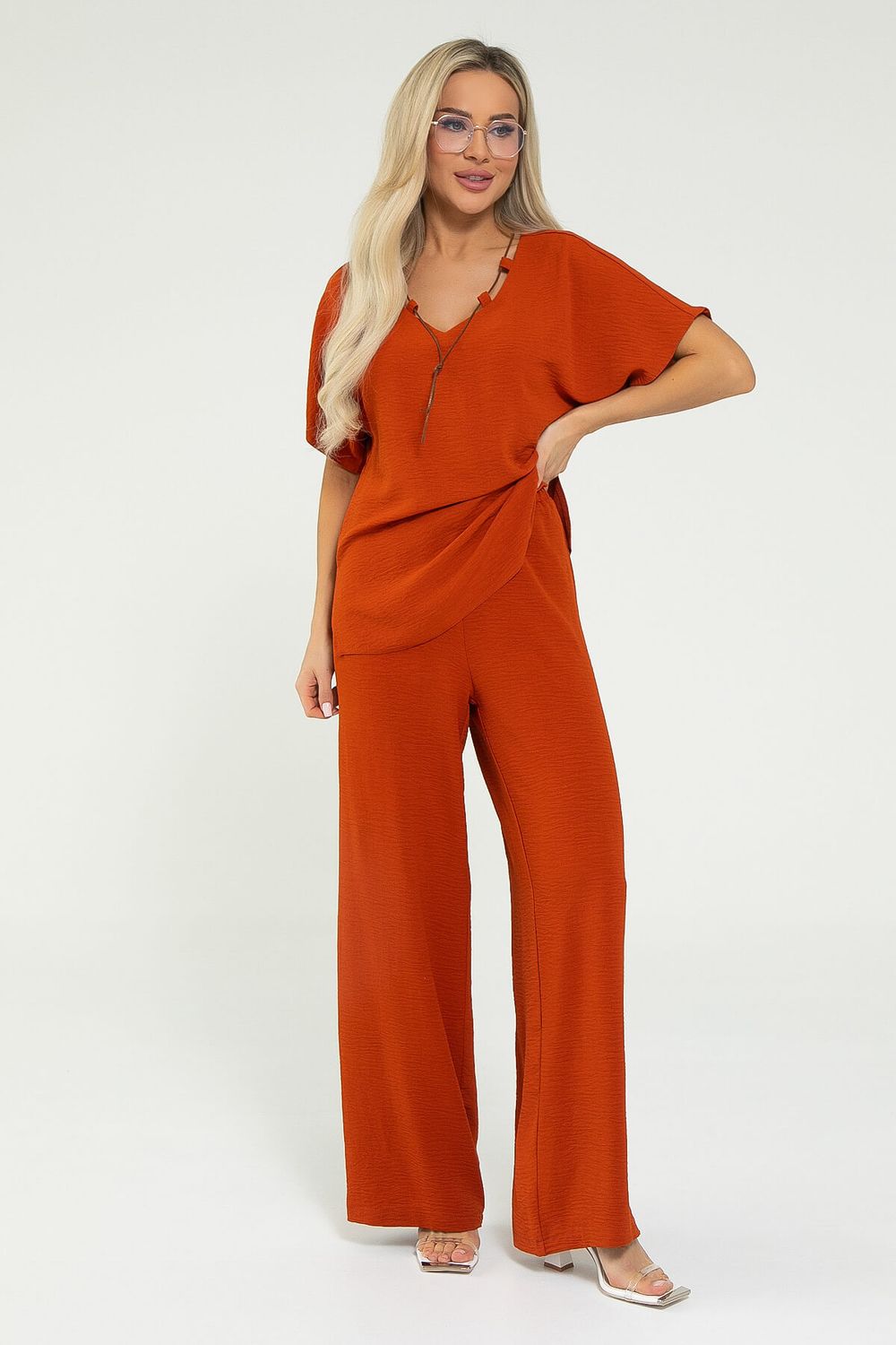 Костюм Свободный вечер НЬЮ (терракот) К12669-15 LT Collection