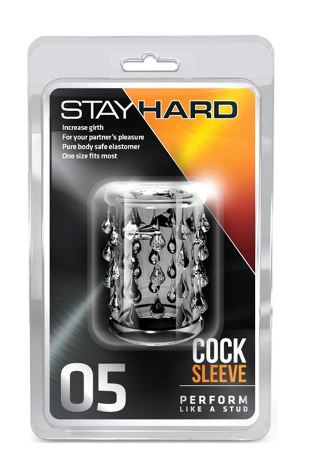 Прозрачная насадка с капельками STAY HARD COCK SLEEVE 05 CLEAR (Цвет: прозрачный)