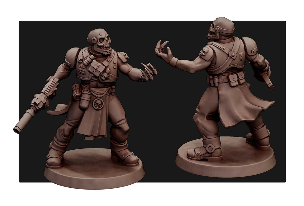 Officio Assassinorum  Eversor Имперский Ассасин миниатюра для AOS,Waha, Настольная игра, НРИ, Варгейм, РПГ