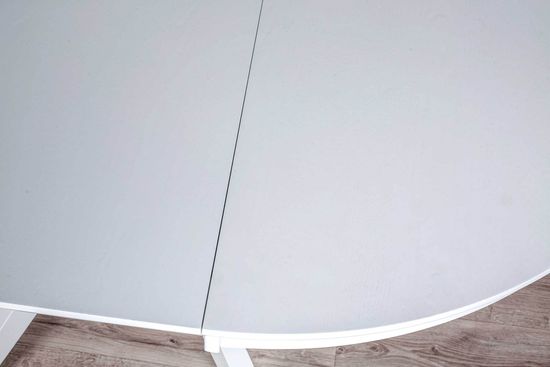 Стол VERONA 1100 CV с круглой столешницей, шпон , белая эмаль