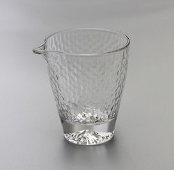 243072 Сливник ОТБИВНОЕ СТЕКЛО d=75, h=90, 170мл фактурная, стекло