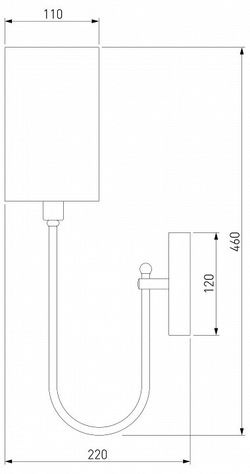 Бра Eurosvet Abbey 60164/1 черный
