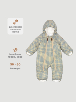 ПРЕДЗАКАЗ Комбинезон демисезонный Mjölk Graphic Check, утеплитель 180гр/м2