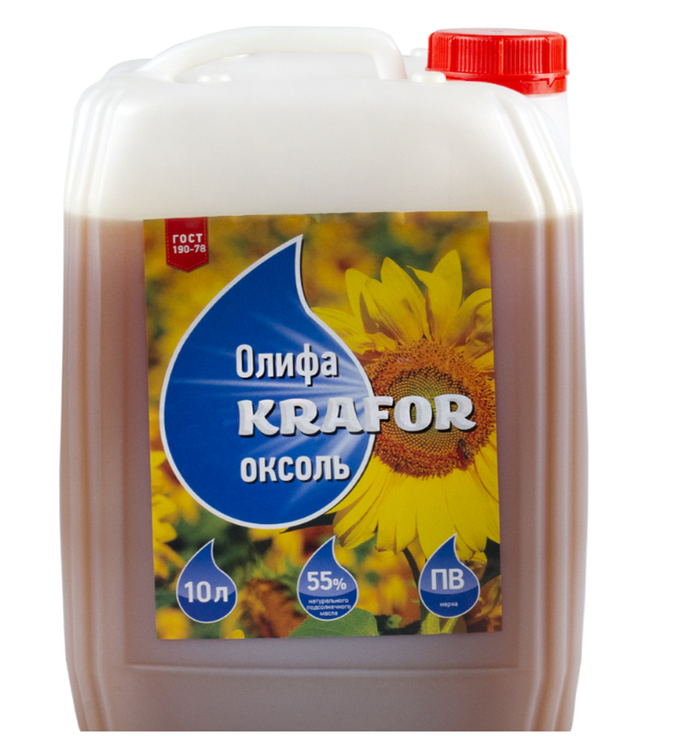 Олифа Оксоль Krafor, для деревянных и металлических поверхностей, бесцветная
