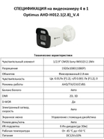 Видеокамера Optimus AHD-H012.1(2.8)_V.4