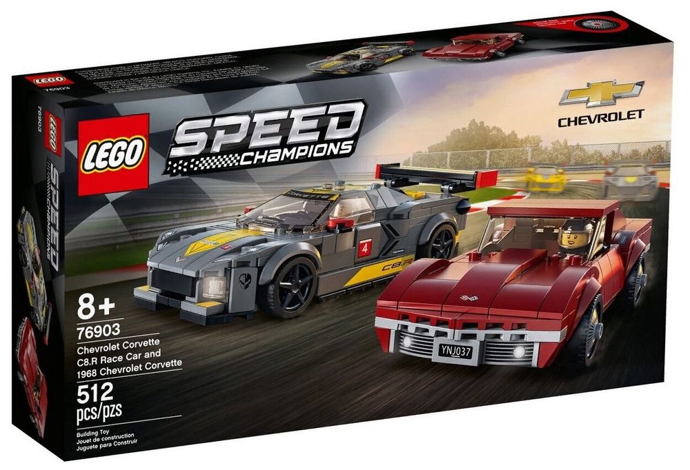 Конструктор LEGO Speed Champions 76903 Chevrolet Corvette C8.R Race Car and 1968 Chevrolet Corvette