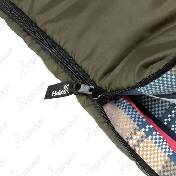 Спальный мешок-одеяло OLYMPUS 200B (185х70, холлоф., зеленый/город) (T-HS-SB-O-200B-NC) Helios