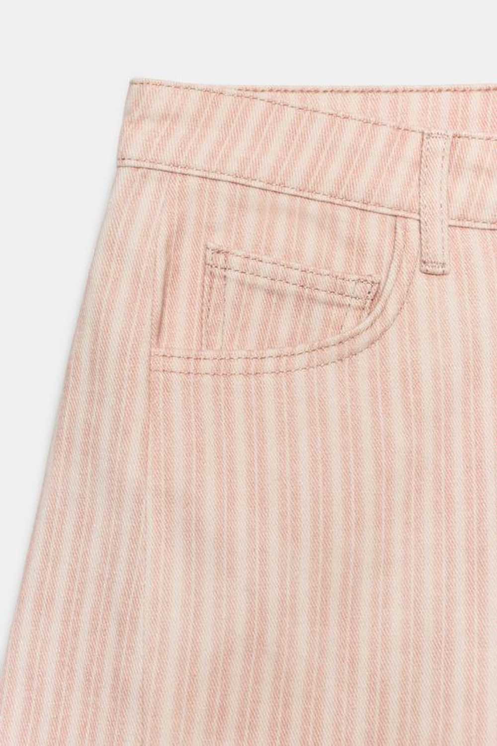 ZARA ДЖИНСОВЫЕ ШОРТЫ RELAXED СО СРЕДНЕЙ ПОСАДКОЙ — ZW COLLECTION, РОЗОВЫЙ