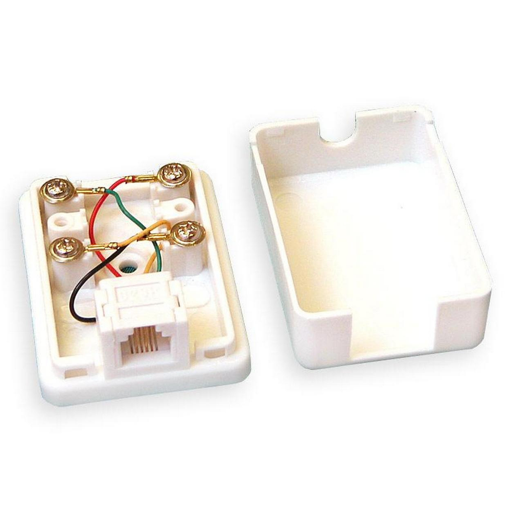 Розетка телефонная на 1гнездо 6P-4C Rexant