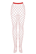 Оригинальные колготки в крупную сеточку (Размер: XL-XXL) (Цвет: красный)