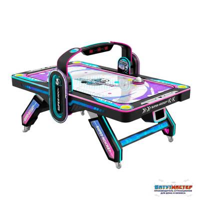 Аэрохоккей коммерческий большой «Неон» для ТРЦ, 220×130×140 см