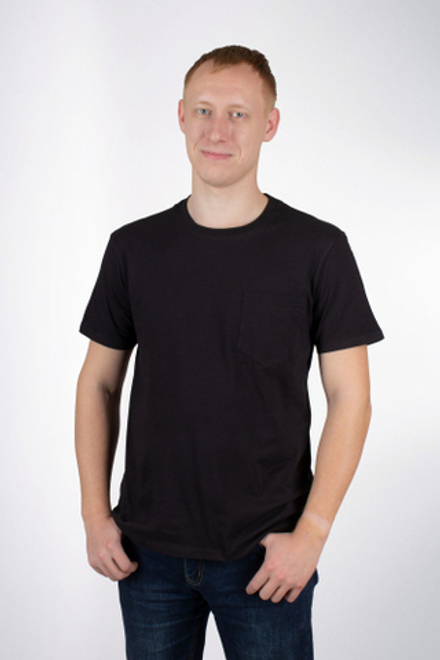 Д3475 черный футболка мужская Basia.