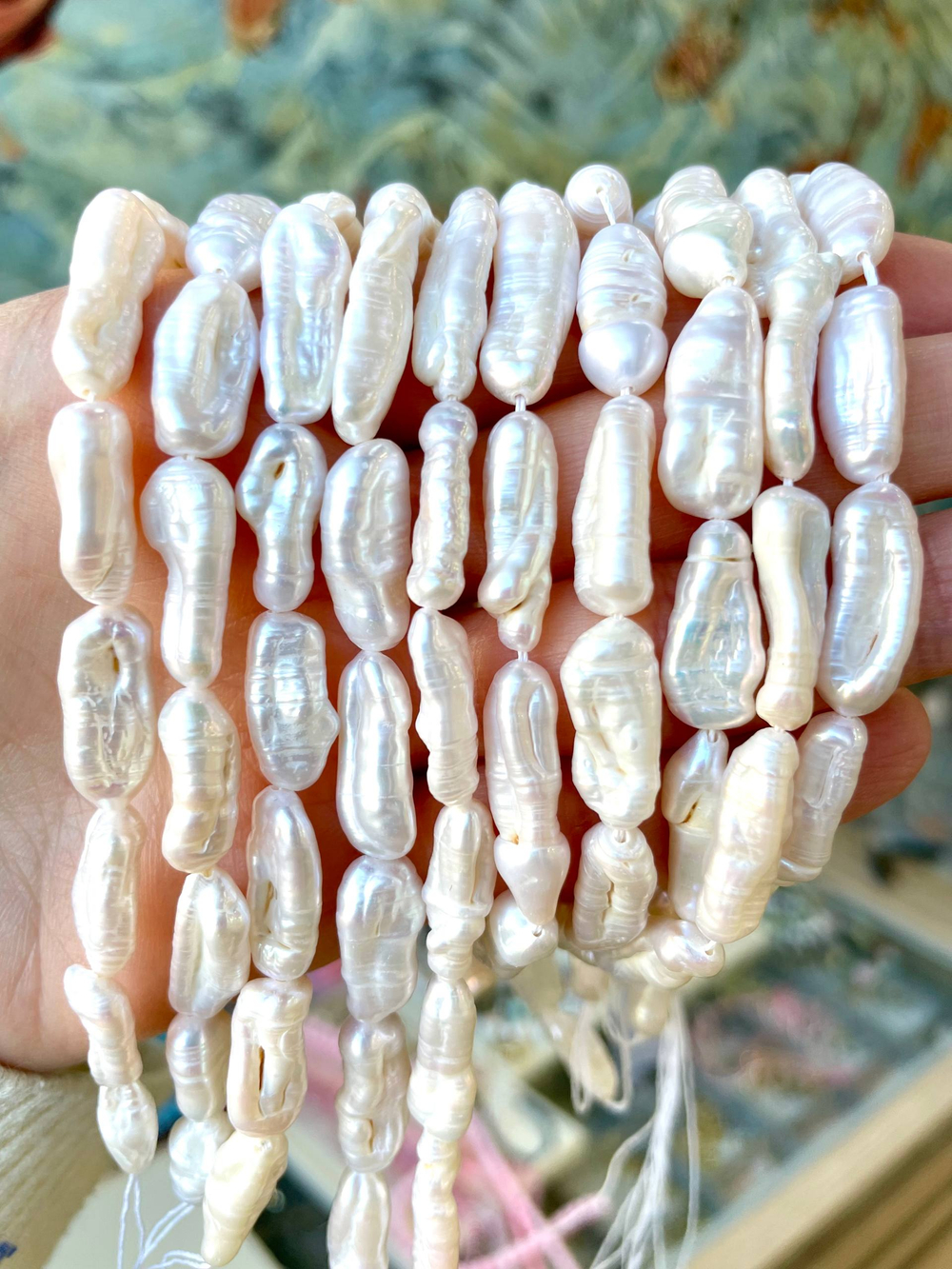 1188 Жемчуг "палочка" 15-20*6мм