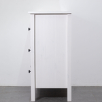 Белый деревянный комод Хермес с 3 ящиками с металлическими ручками, комод на ножках для игрушек, из массива дерева