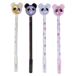 Ручка гелевая "Панда/Кошка", 0,5мм, синяя, 4 вида микс