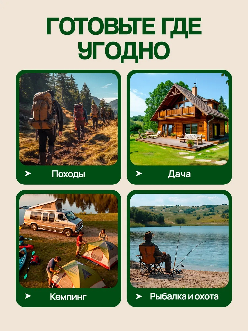 Плитка газовая туристическая