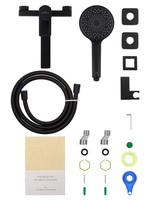 Смеситель для ванны с душем WONZON & WOGHAND FRAME, Черный матовый (WW-88639010-MB)