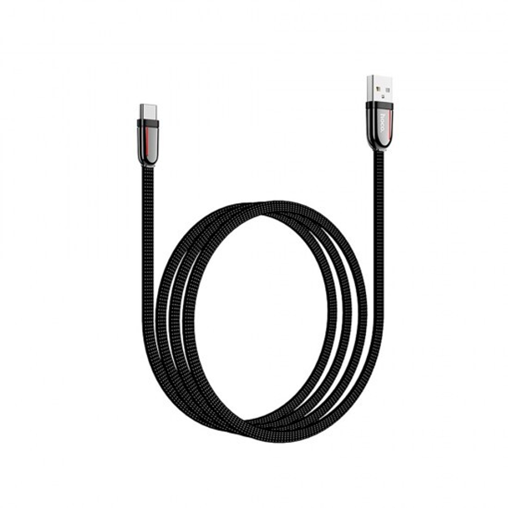 Кабель Type-C HOCO U74 Grand QC 3.0 1.2 м, в оплетке, 012704 Черный