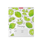 Тетрадь 18л., клетка, Erich Krause, скрепка, блок офсет, мелованный картон "Яркие дольки", 5 дизайнов