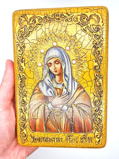 Икона Божией Матери Умиление Серафимо-Дивеевская 10х15