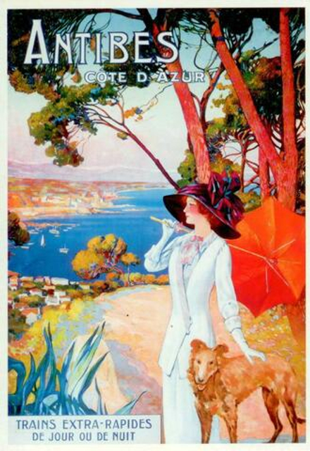Открытка Antibes Cote d`Azur размер 10,5 х 15 см